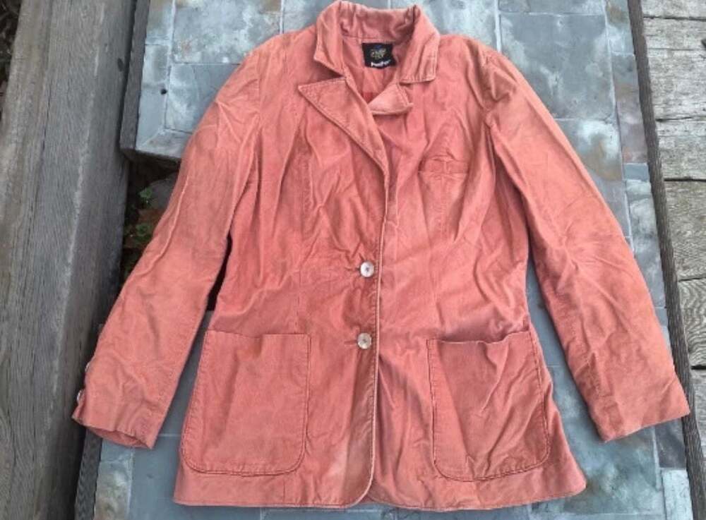 Vintage Panther Peach Pink Corduroy Blazer Jacket